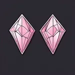 pink diamond-shaped earrings image